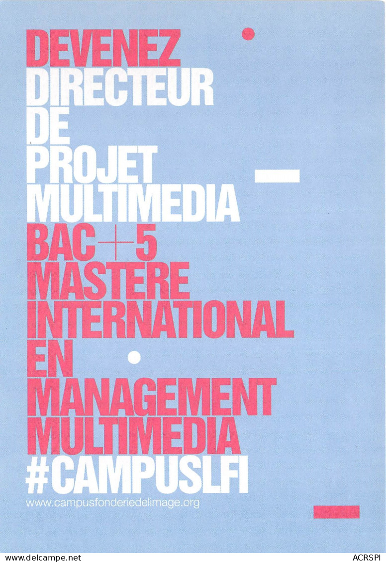 DEVENEZ Directeur De Projet Multimedia BAC +5 Mastere International CAMPUSSLFI 15(scan Recto-verso) MB2314 - Werbepostkarten