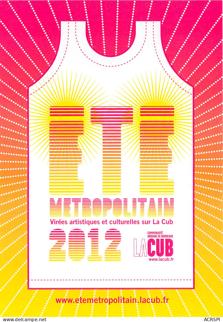 ETE METROPOLITAIN Virees Artistiques Et Culturelles Sur La Cub 22(scan Recto-verso) MB2314 - Reclame