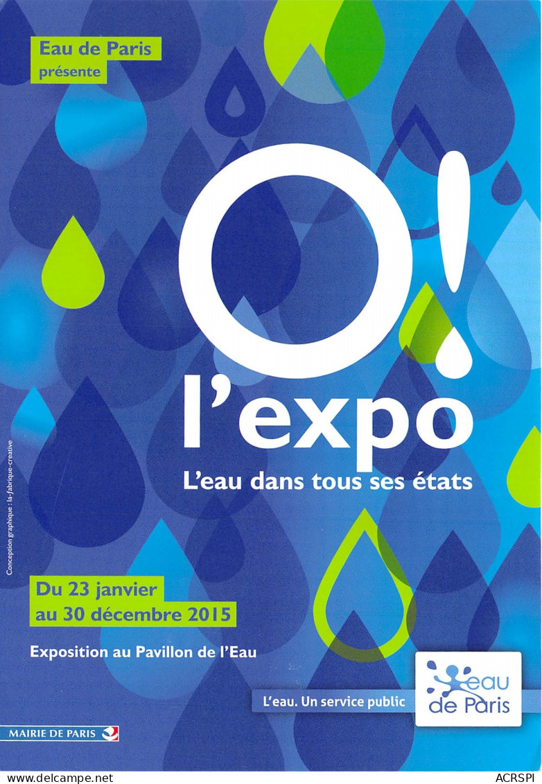 EAU DE PARIS Presente O L EXPO L Eau Dans Tous Ses Etats27(scan Recto-verso) MB2314 - Werbepostkarten