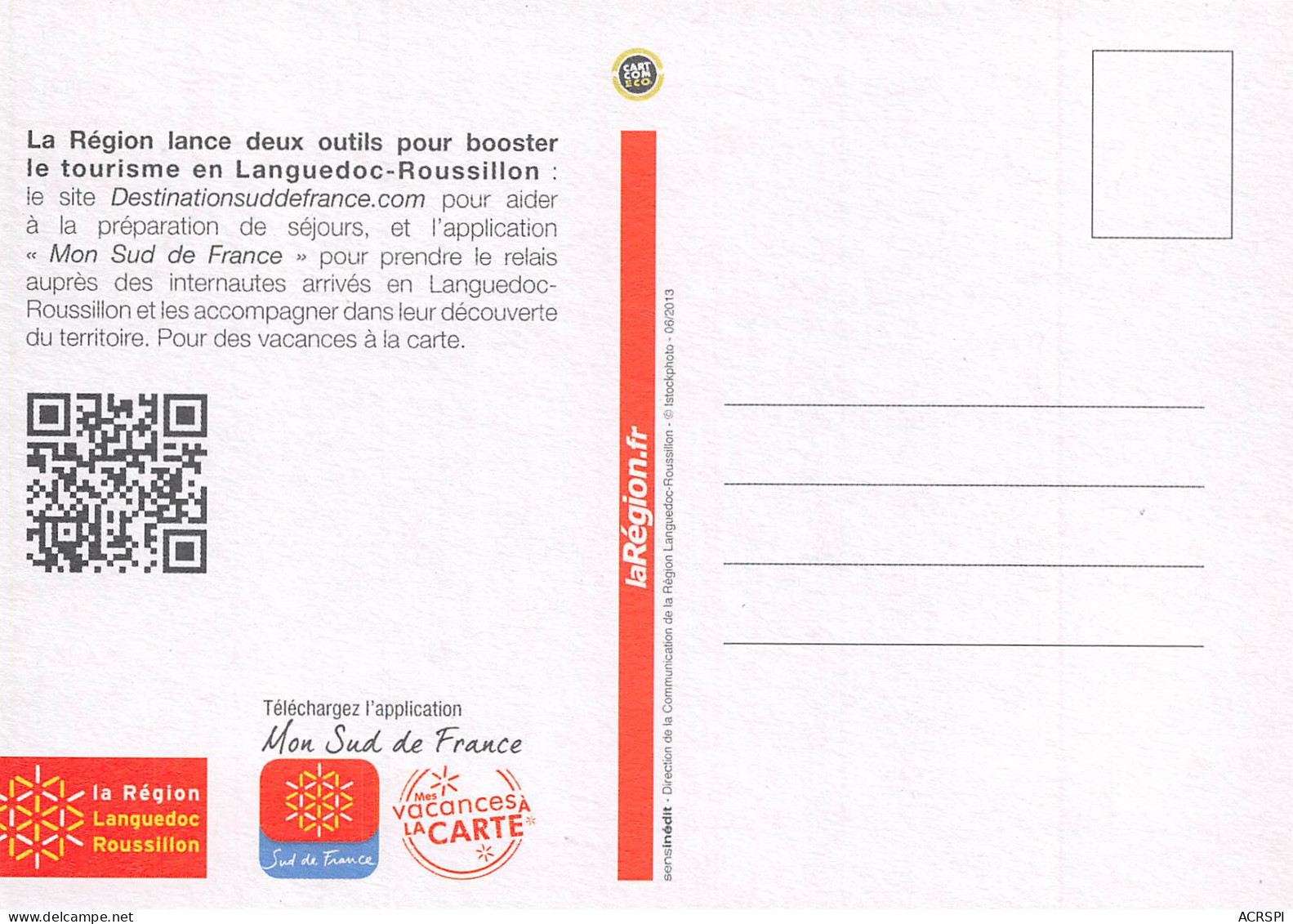 Mes Vacances A La Carte Mon Sud De France Languedoc Roussillon 12(scan Recto-verso) MB2315 - Werbepostkarten