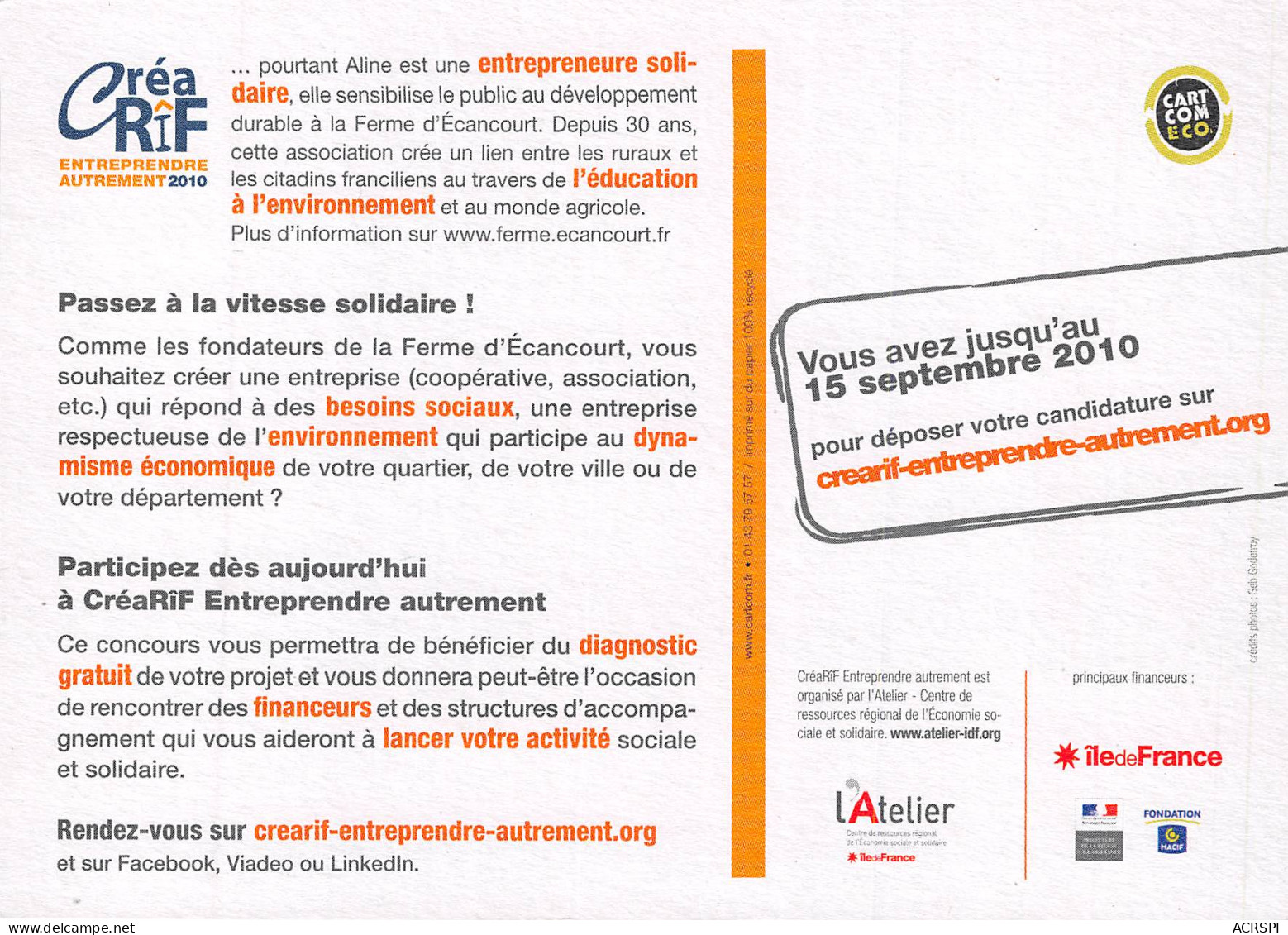 CETTE Femme Est Entrepreuneure Creatif Entrepreneur Autrement 1(scan Recto-verso) MB2316 - Reclame