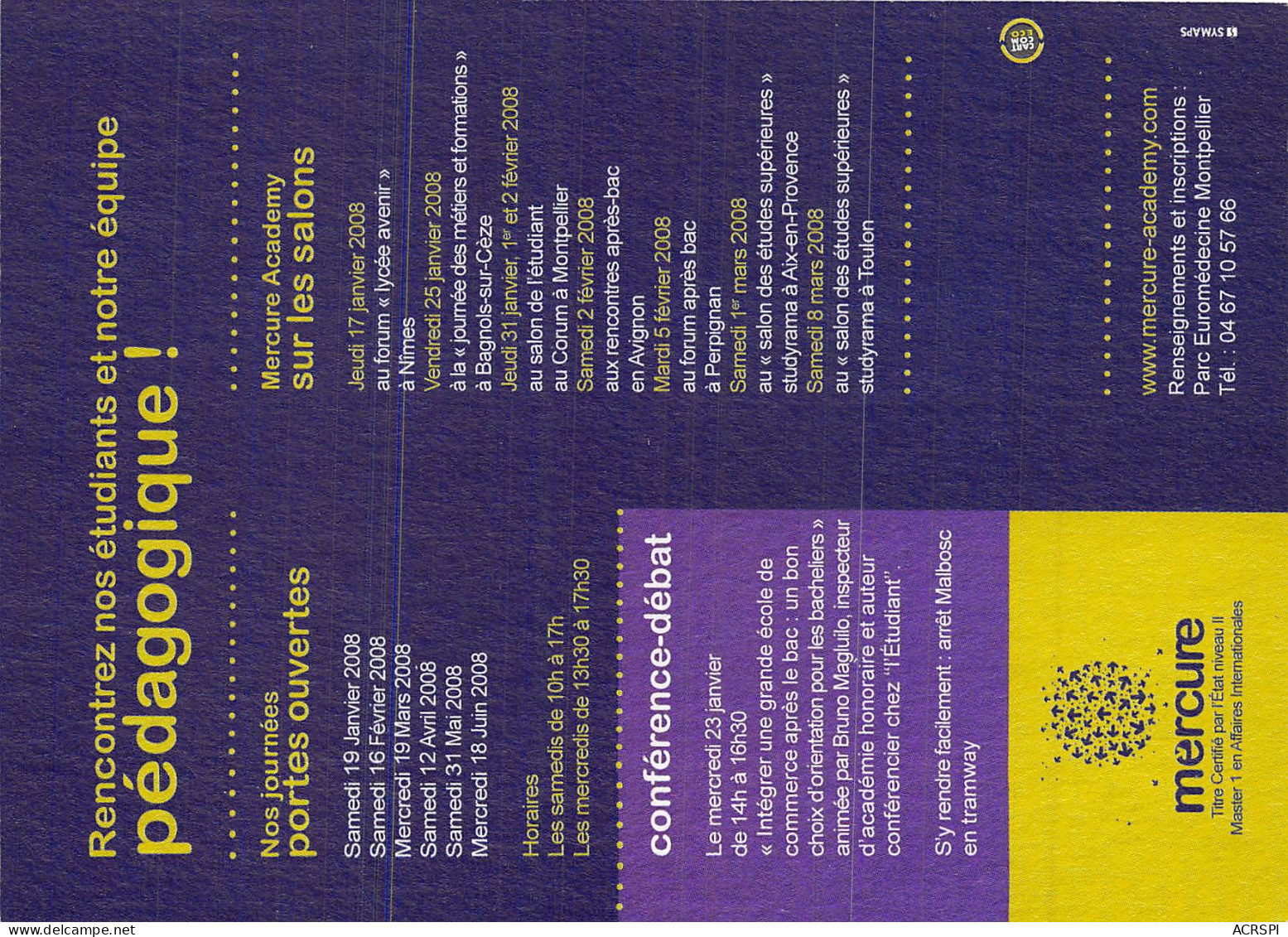 MERCURE INTERNATIONAL BUSINESS ACADEMY 5(scan Recto-verso) MB2316 - Werbepostkarten