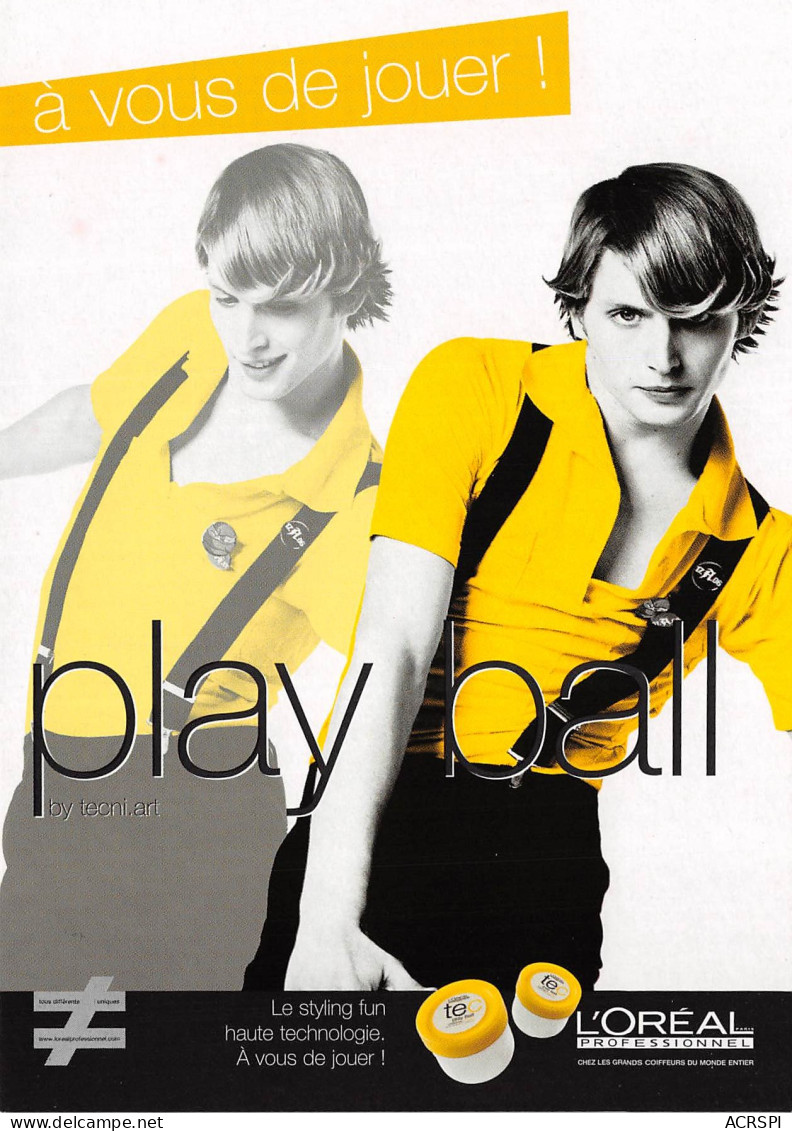 PLAY BALL L Oreal Professionnel 6(scan Recto-verso) MB2316 - Advertising