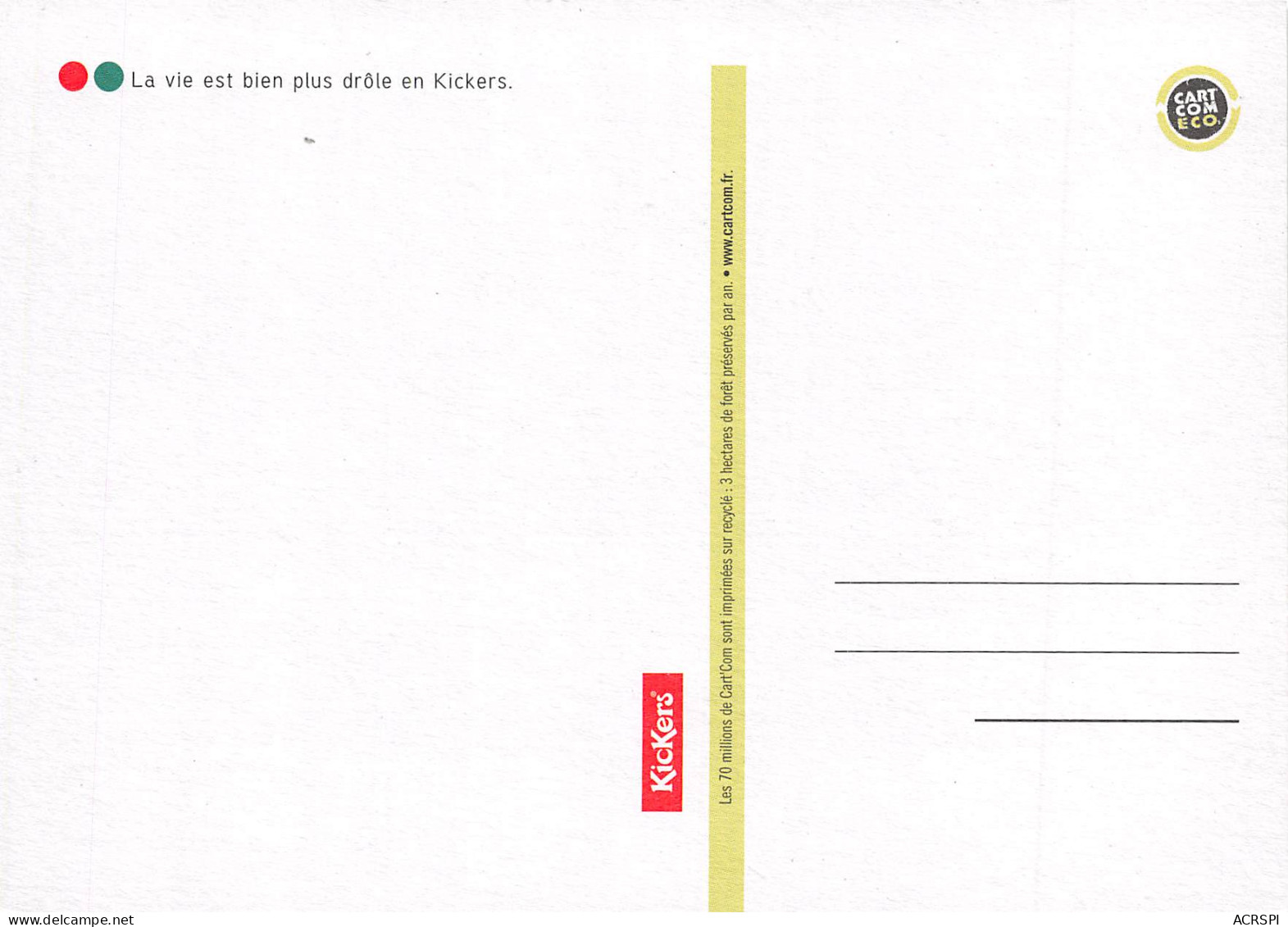 La Vie Est Bien Plus Drole En KICKERS Summer Stories 17(scan Recto-verso) MB2316 - Reclame