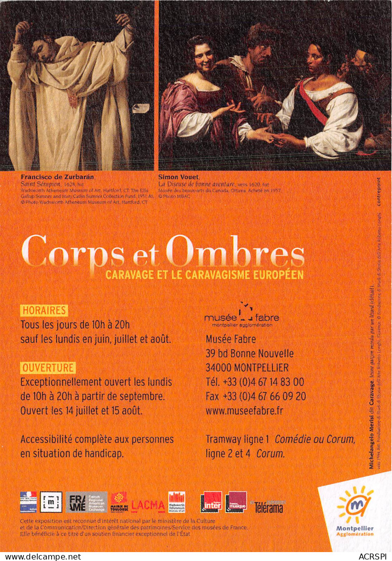 CORPS ET OMBRES Montpellier Musee Fabre  10(scan Recto-verso) MB2318 - Werbepostkarten