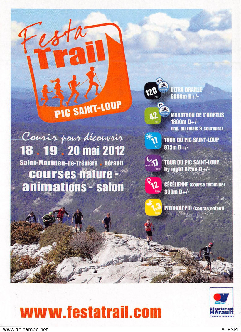 FESTATRAIL PIC SAINT LOUP 13(scan Recto-verso) MB2318 - Advertising