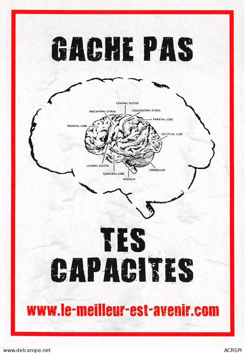 GACHE PAS TES CAPACITES LE MEILLEUR EST AVENIR 16(scan Recto-verso) MB2318 - Advertising