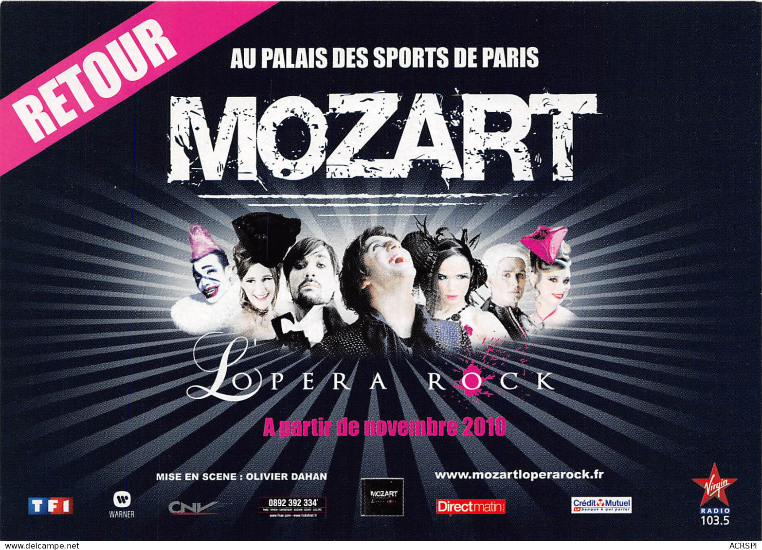 MOZART L OPERA ROCK AU PALAIS DES SPORTS DE PARIS 24(scan Recto-verso) MB2318 - Advertising
