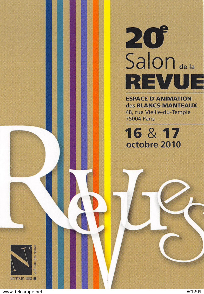 20E Salon De La Revue Espace D Animation Des Blancs Manteaux 25(scan Recto-verso) MB2318 - Advertising