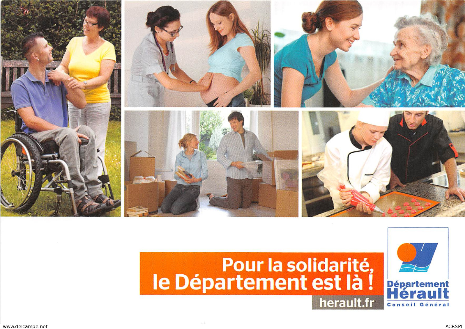 POUR LA SOLIDARITE LE DEPARTEMENT EST LA HERAULT 1(scan Recto-verso) MB2319 - Reclame