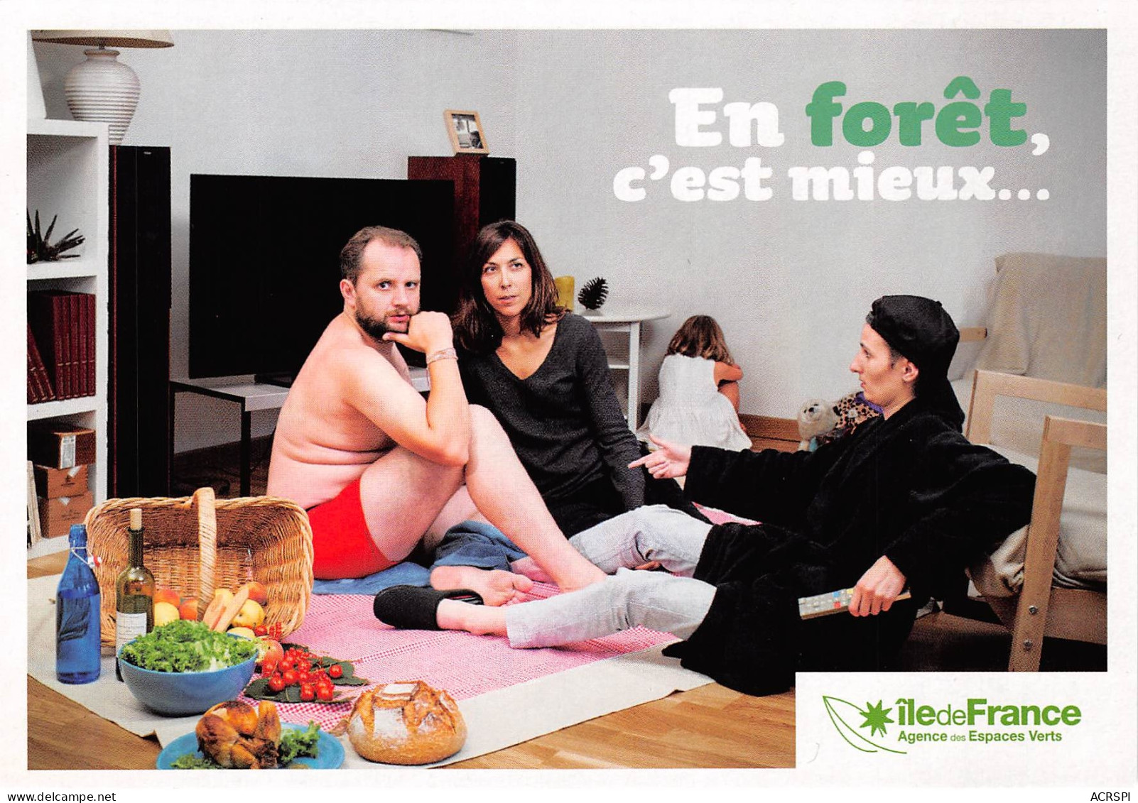 ILE DE FRANCE Agence Des Espaces Verts En Foret C Est Mieux 6(scan Recto-verso) MB2320 - Werbepostkarten