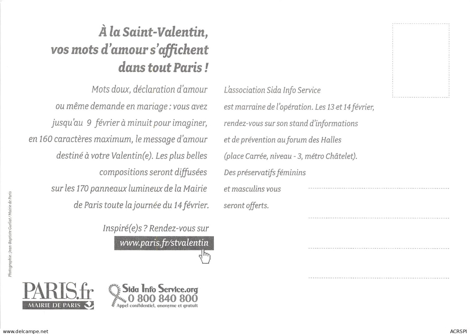 PARIS A La Saint Valentin Je T Aime Tu M Aime 21(scan Recto-verso) MB2320 - Reclame