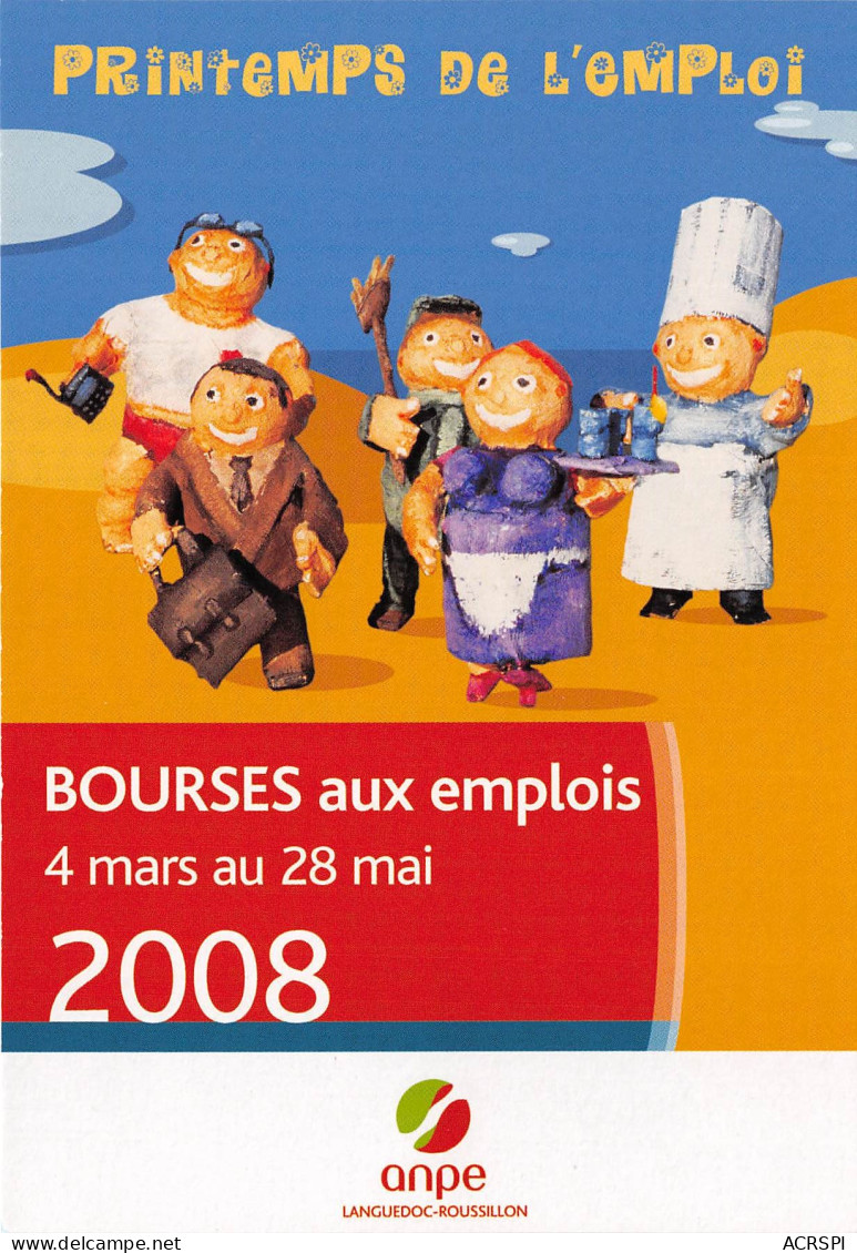 Printemps De L Emploi Bourses Aux Emplois Anpe Languedoc Roussillon 7(scan Recto-verso) MB2322 - Werbepostkarten