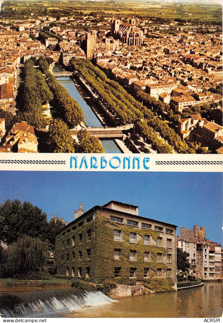 NARBONNE Vue Aerienne Le Canal De La Robine 24(scan Recto-verso) MB2329 - Narbonne