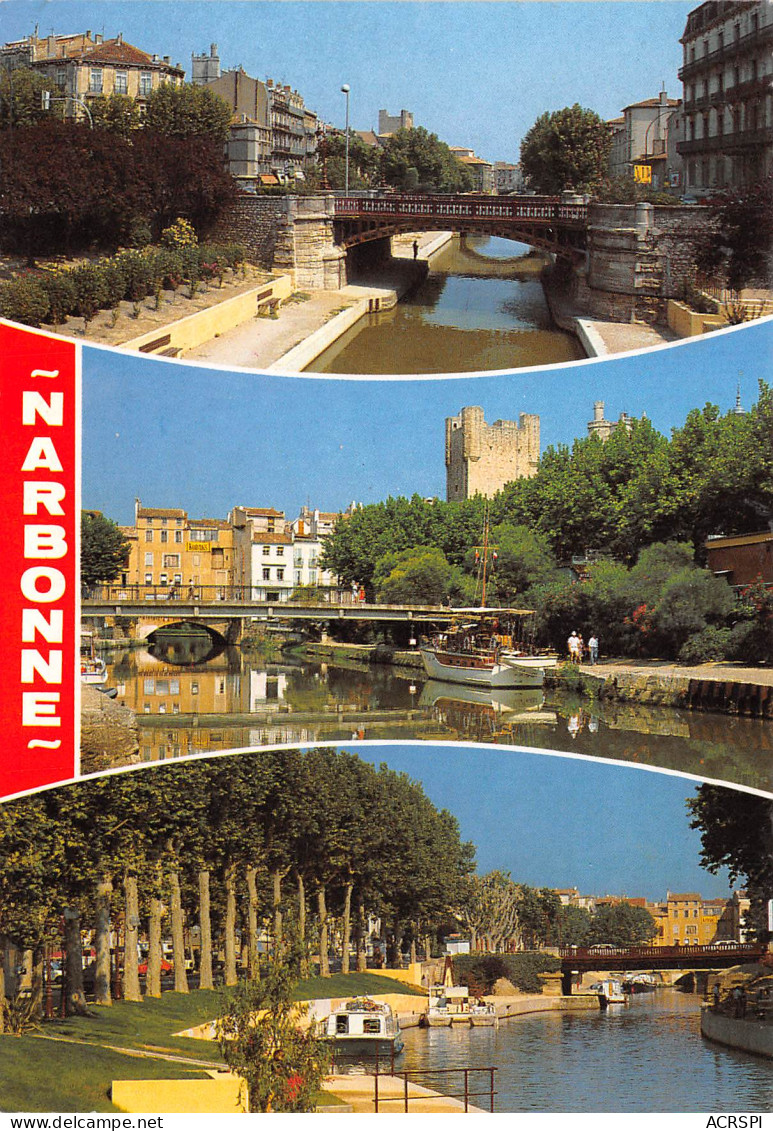 NARBONNE Le Canal De La Robine Ce Canal Relie Le Canal Du Midi A La Mediterranee 16(scan Recto-verso) MB2331 - Narbonne