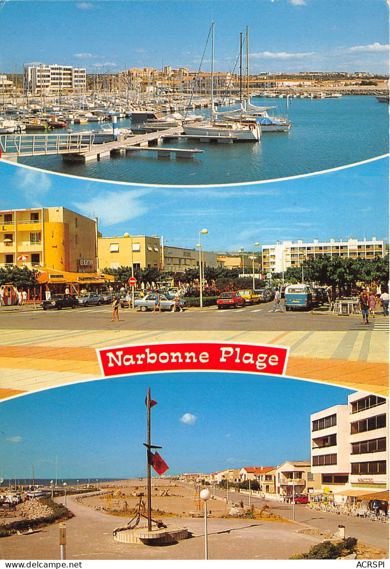 NARBONNE PLAGE Le Port De Plaisance Le Centre Le Front De Mer 11(scan Recto-verso) MB2334 - Narbonne