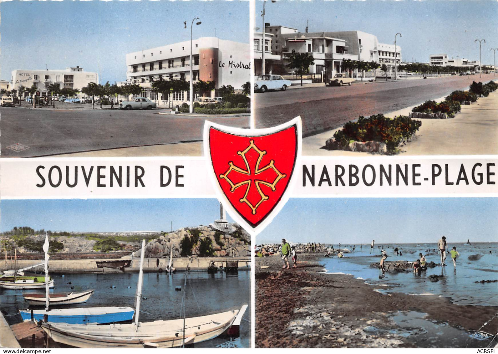 NARBONNE PLAGE Les Hotels Le Front De Mer Le Port La Plage 10(scan Recto-verso) MB2335 - Narbonne