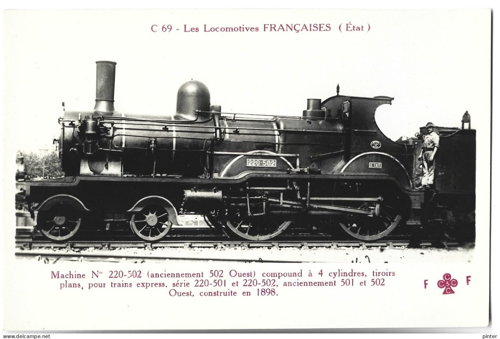 TRAIN - LES LOCOMOTIVES FRANCAISES (Etat) - Machine N° 220-502 - Eisenbahnen