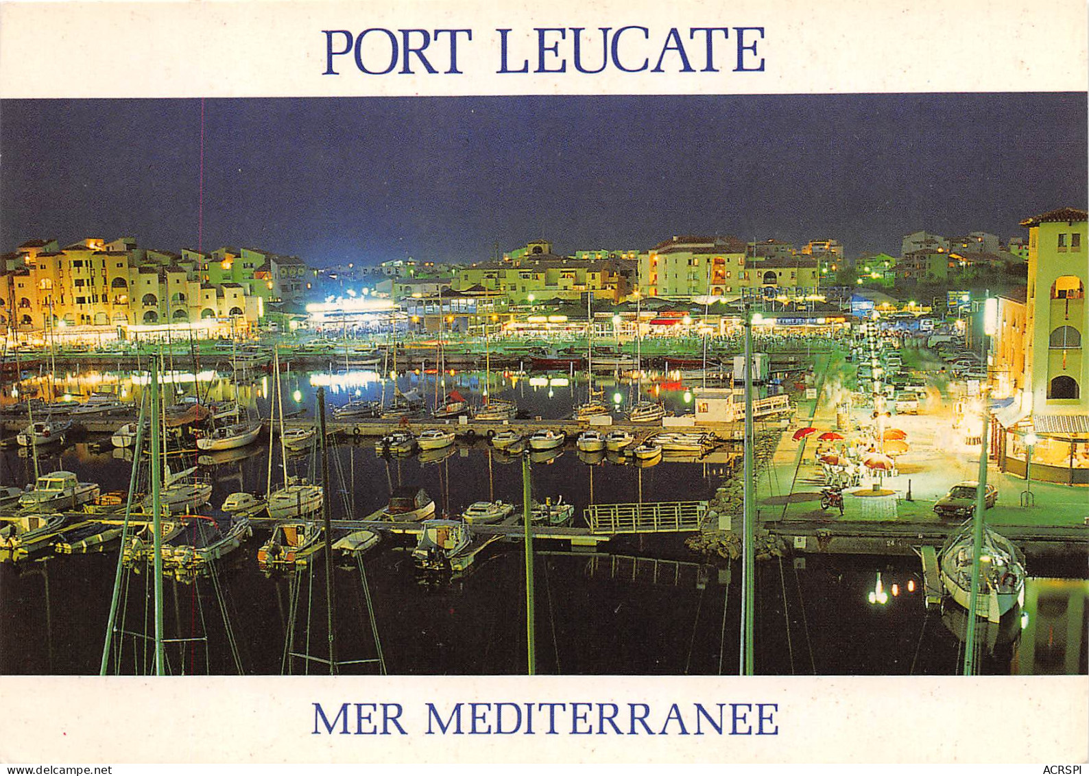PORT LEUCATE Le Port Vu De Nuit 25(scan Recto-verso) MB2335 - Leucate