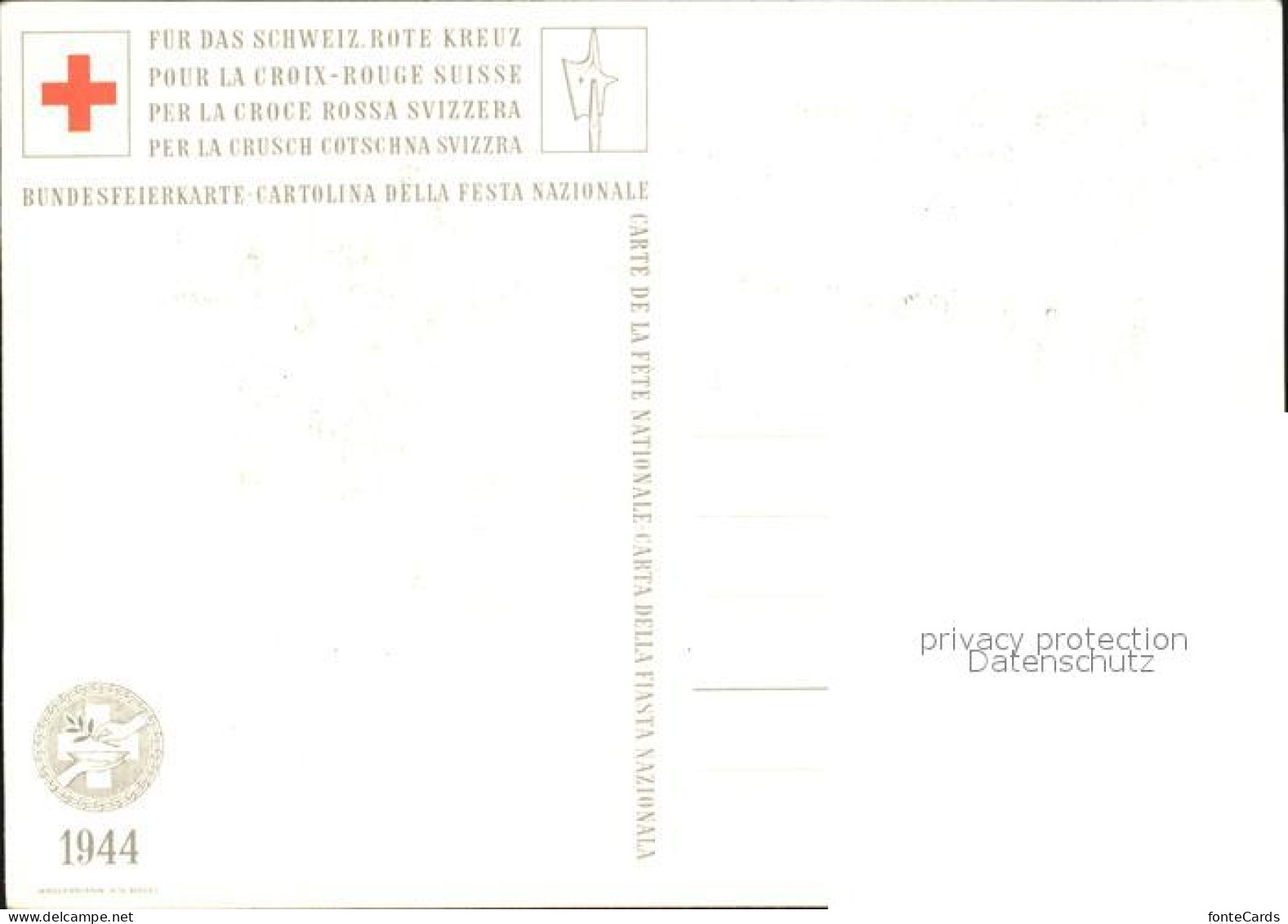 12511903 Basel BS Stich Schlacht Bei St. Jakob Bundesfeierkarte 1944 Basel BS - Altri & Non Classificati
