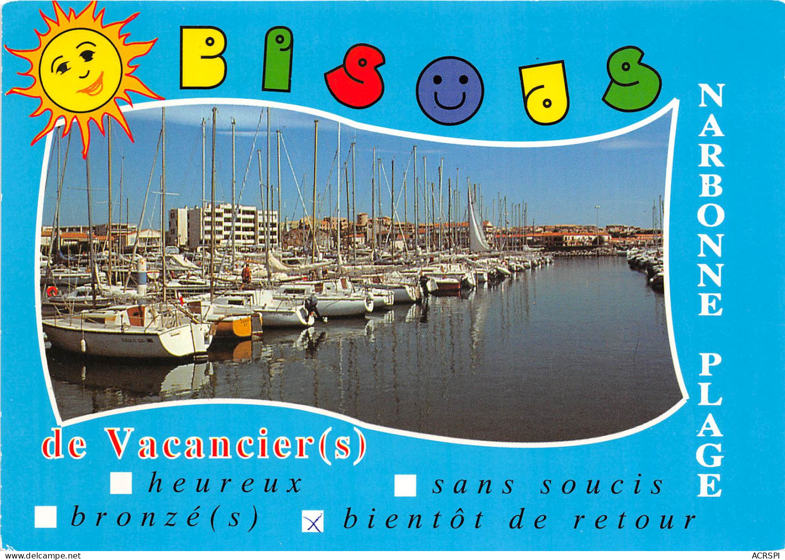 NARBONNE PLAGE Bisous De Vacanciers 6(scan Recto-verso) MB2338 - Narbonne