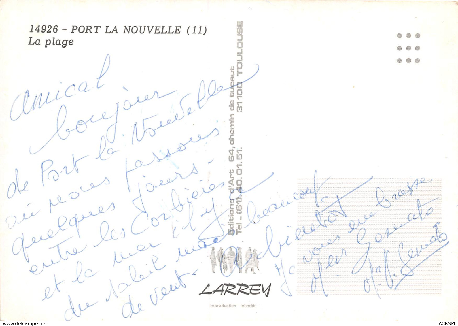 PORT LA NOUVELLE La Plage 5(scan Recto-verso) MB2341 - Port La Nouvelle