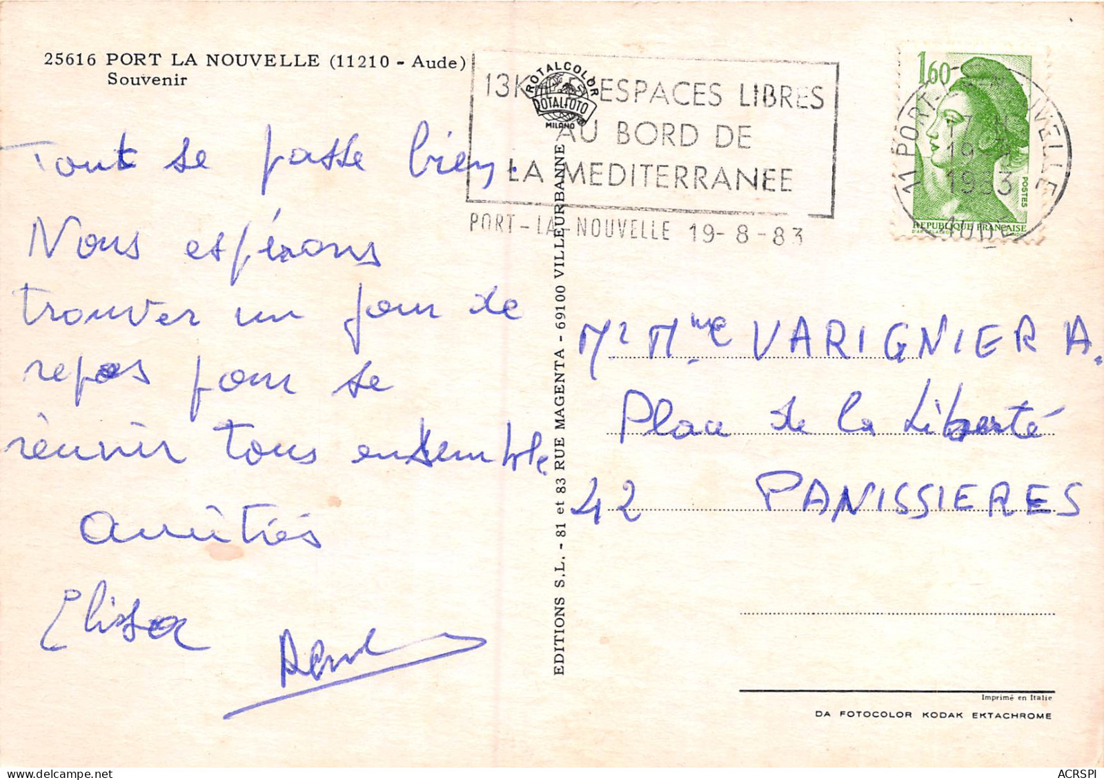 PORT LA NOUVELLE Souvenir 6(scan Recto-verso) MB2341 - Port La Nouvelle