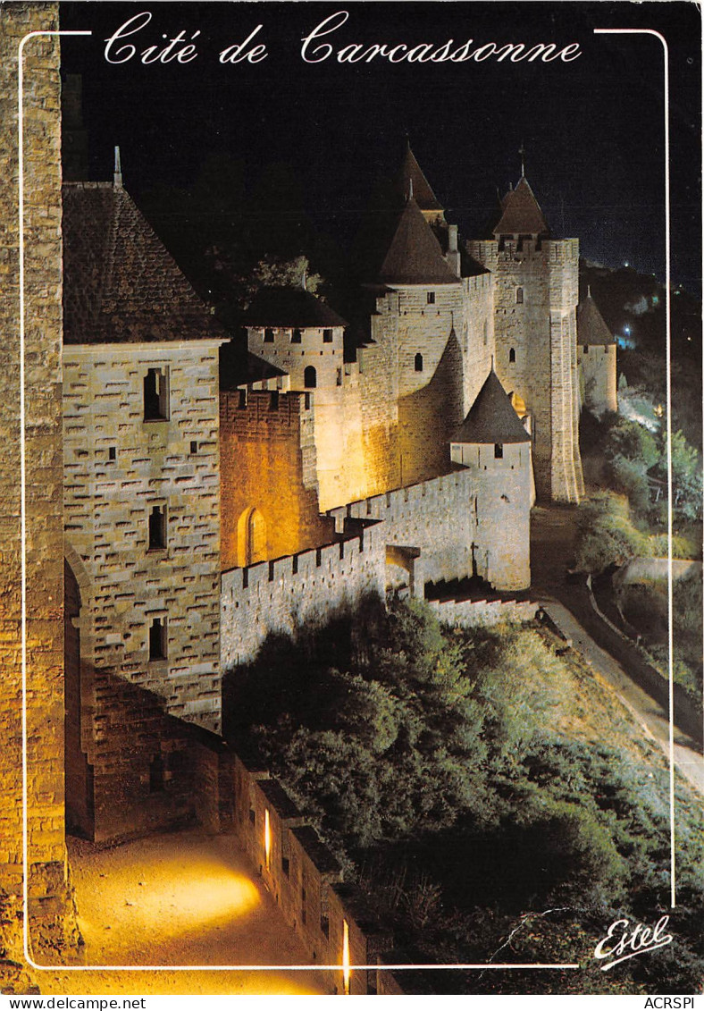 CITE DE CARCASSONNE Vue De Nuit L Entree Principale Ouest 25(scan Recto-verso) MB2341 - Carcassonne