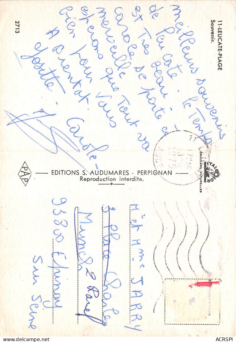 LEUCATE PLAGE Souvenir 4(scan Recto-verso) MB2342 - Leucate