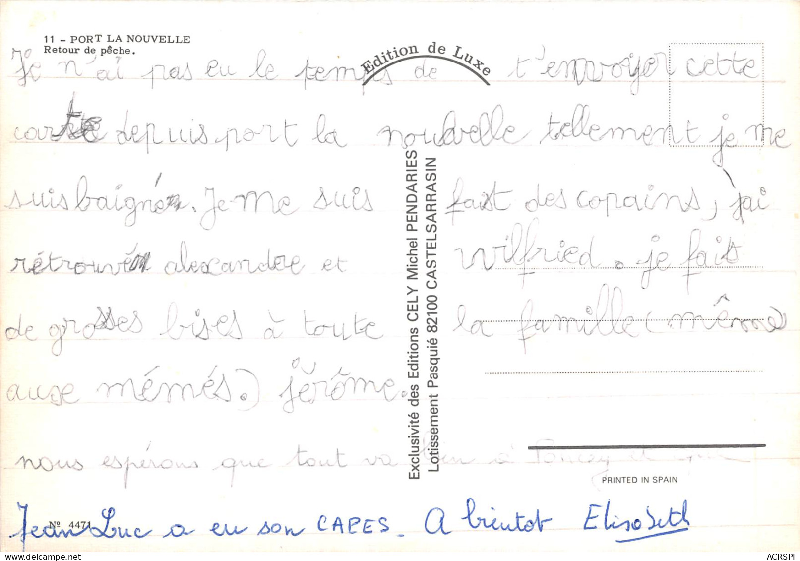PORT LA NOUVELLE Retour De Peche 2(scan Recto-verso) MB2343 - Port La Nouvelle