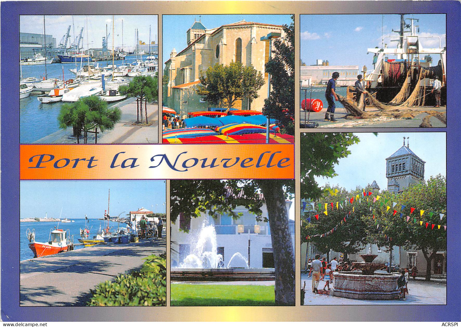 PORT LA Nouvelle Le Port Le Marche De L Eglise La Fontaine 16(scan Recto-verso) MB2345 - Port La Nouvelle