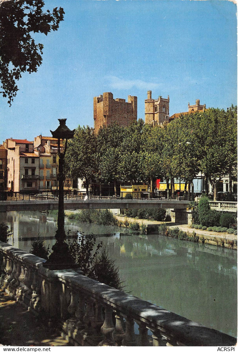 NARBONNE Le Canal De La Robine Au Fond Le Palais Des Archeveques 21(scan Recto-verso) MB2346 - Narbonne