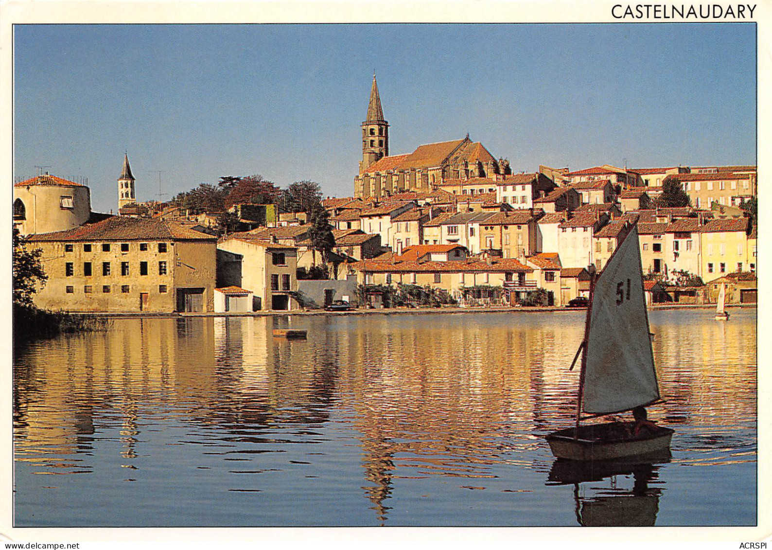CASTELNAUDARY Le Grand Bassin La Vieille Ville Dominee Par La Collegiale 19(scan Recto-verso) MB2347 - Castelnaudary