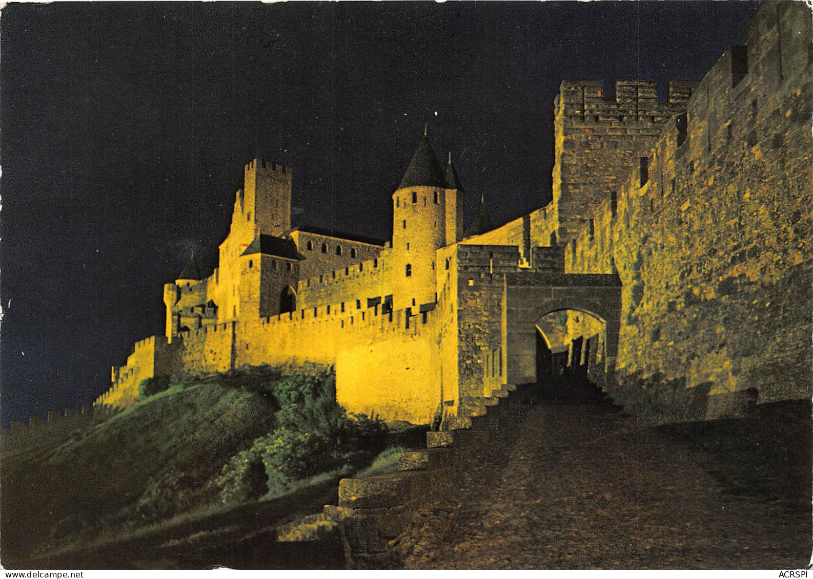 CARCASSONNE La Cite Illuminations Sur La Porte D Aude Et Le Chateau Comtal 22(scan Recto-verso) MB2347 - Carcassonne