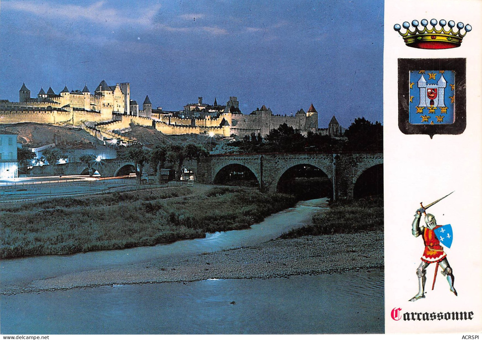 CARCASSONNE Vue D Enuit Depuis Les Rives 26scan Recto-verso) MB2348 - Carcassonne