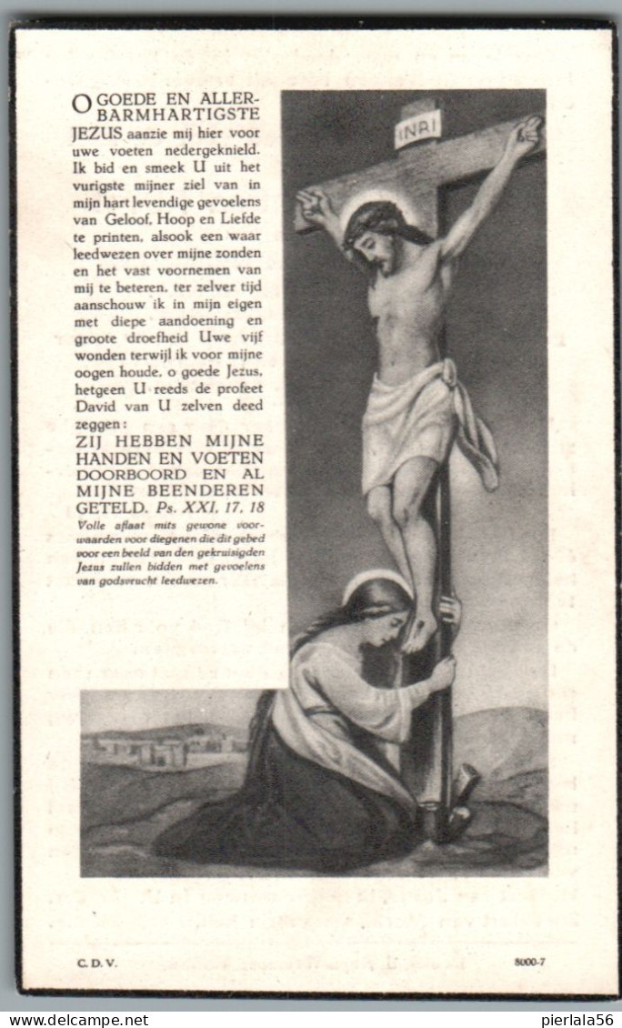 Bidprentje Kallo - Nuyts Carolina Clementina (1891-1946) - Images Religieuses