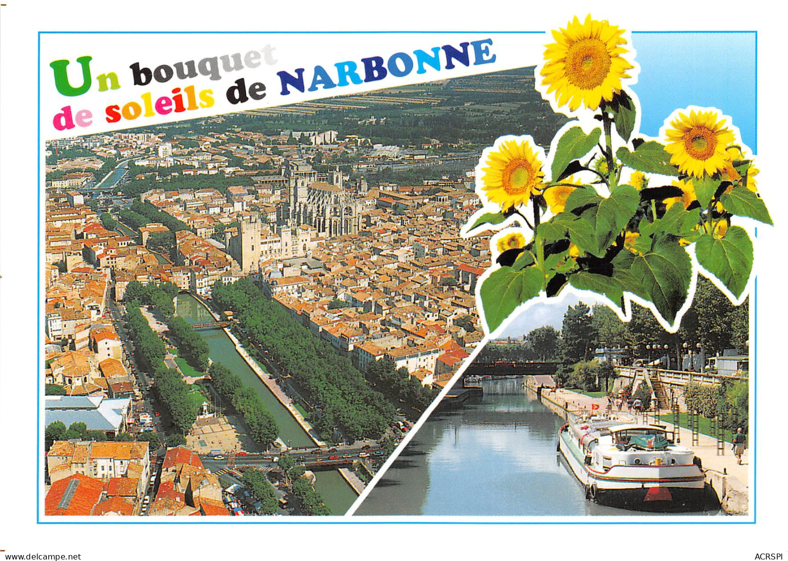 NARBONNE Vue Aerienne Le Canal De La Robine 28(scan Recto-verso) MB2351 - Narbonne