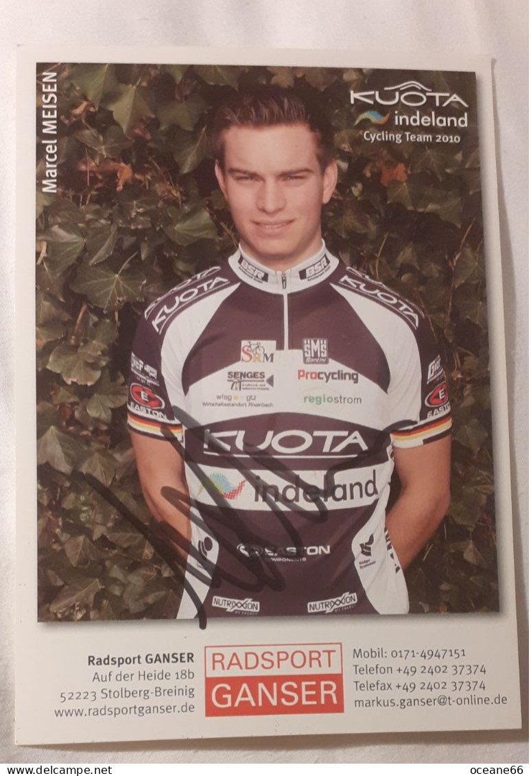 Autographe Marcel Meisen Kuota Indeland 2010 - Radsport