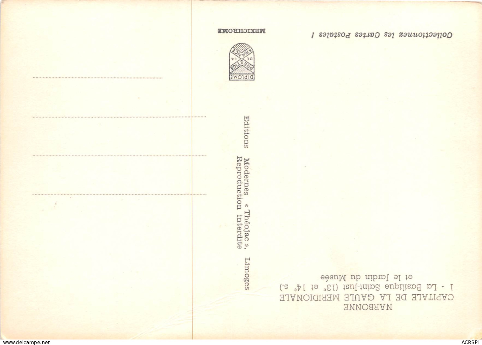 PANORAMA CAPITALE DE LA GAULE MERIDIONALE La Basilique 14(scan Recto-verso) MB2353 - Narbonne