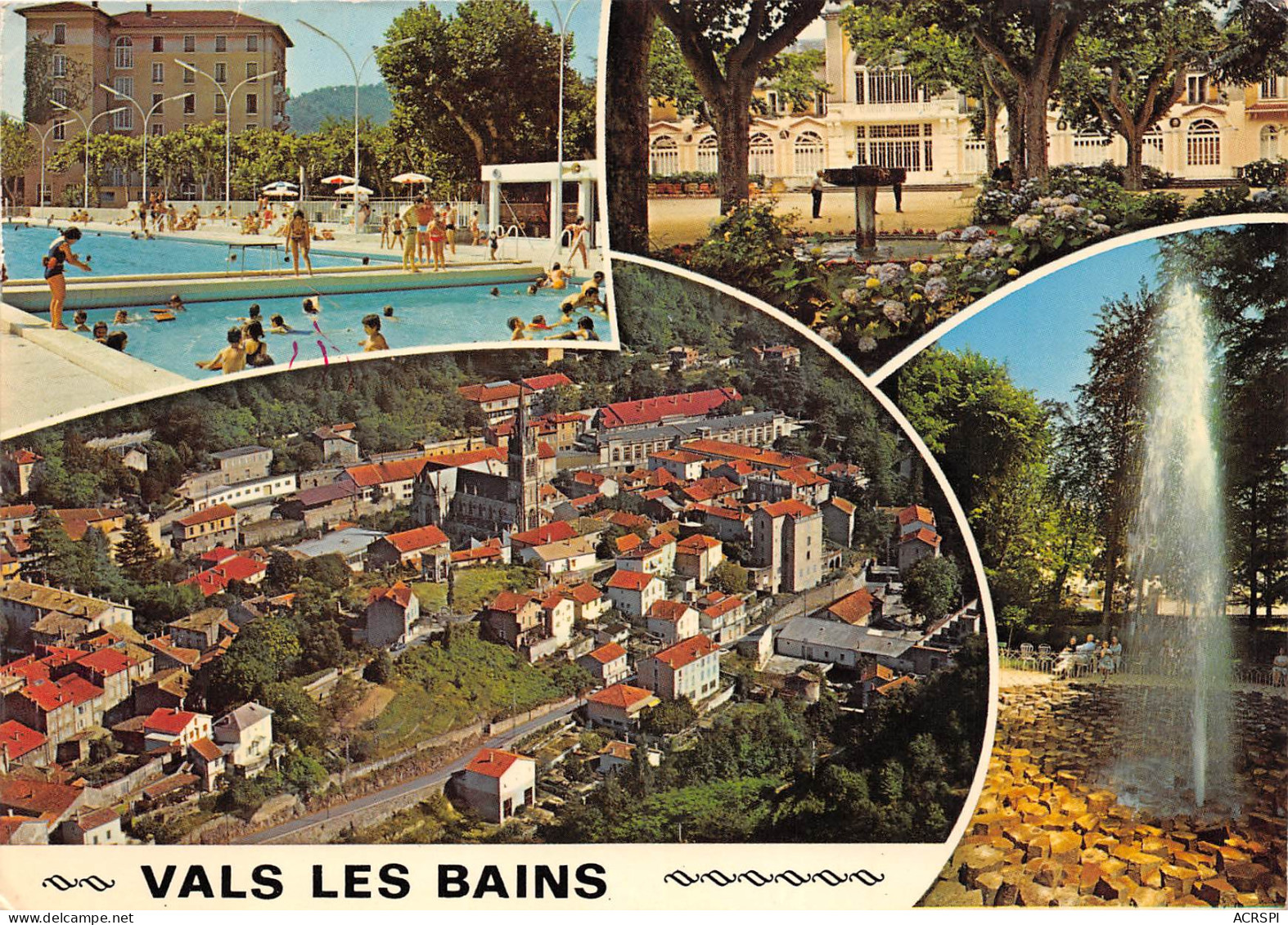 VALS LES BAINS La Piscine Le Casino Centre De La Ville Source Intermittente 26(scan Recto-verso) MB2355 - Vals Les Bains