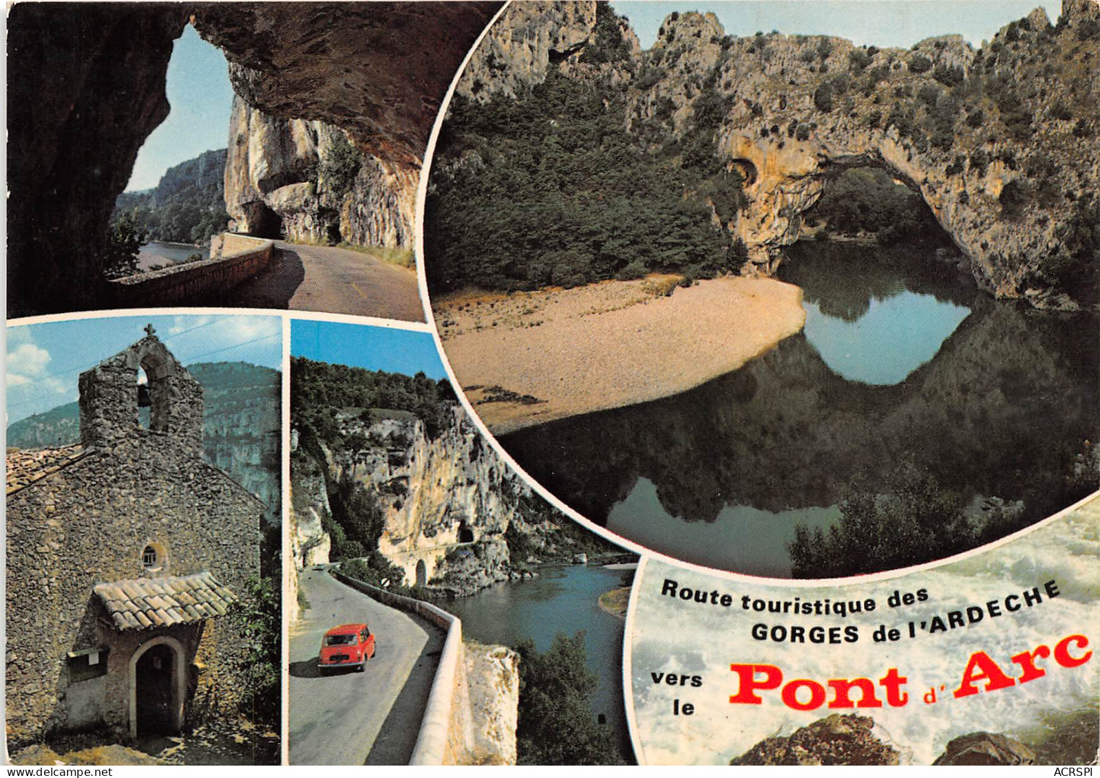 A Vallon Pont D Arc Les Tunnels Le Pont D Arc Chapelle De Chames Route En Corniche 17(scan Recto-verso) MB2357 - Vallon Pont D'Arc