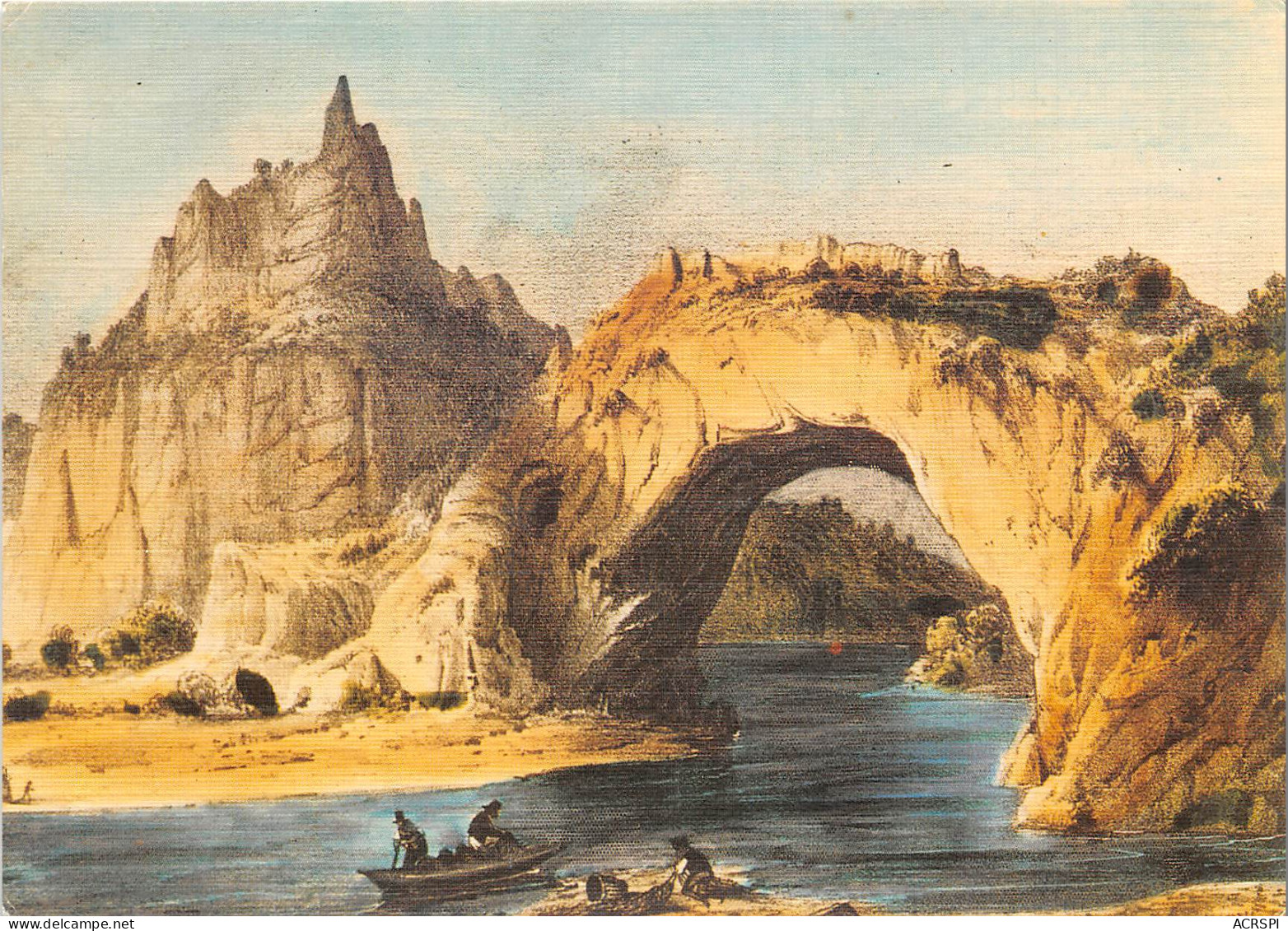 LE PONT D ARC Une Merveilles De La Nature Aux Environs De L An 1840 2(scan Recto-verso) MB2358 - Vallon Pont D'Arc
