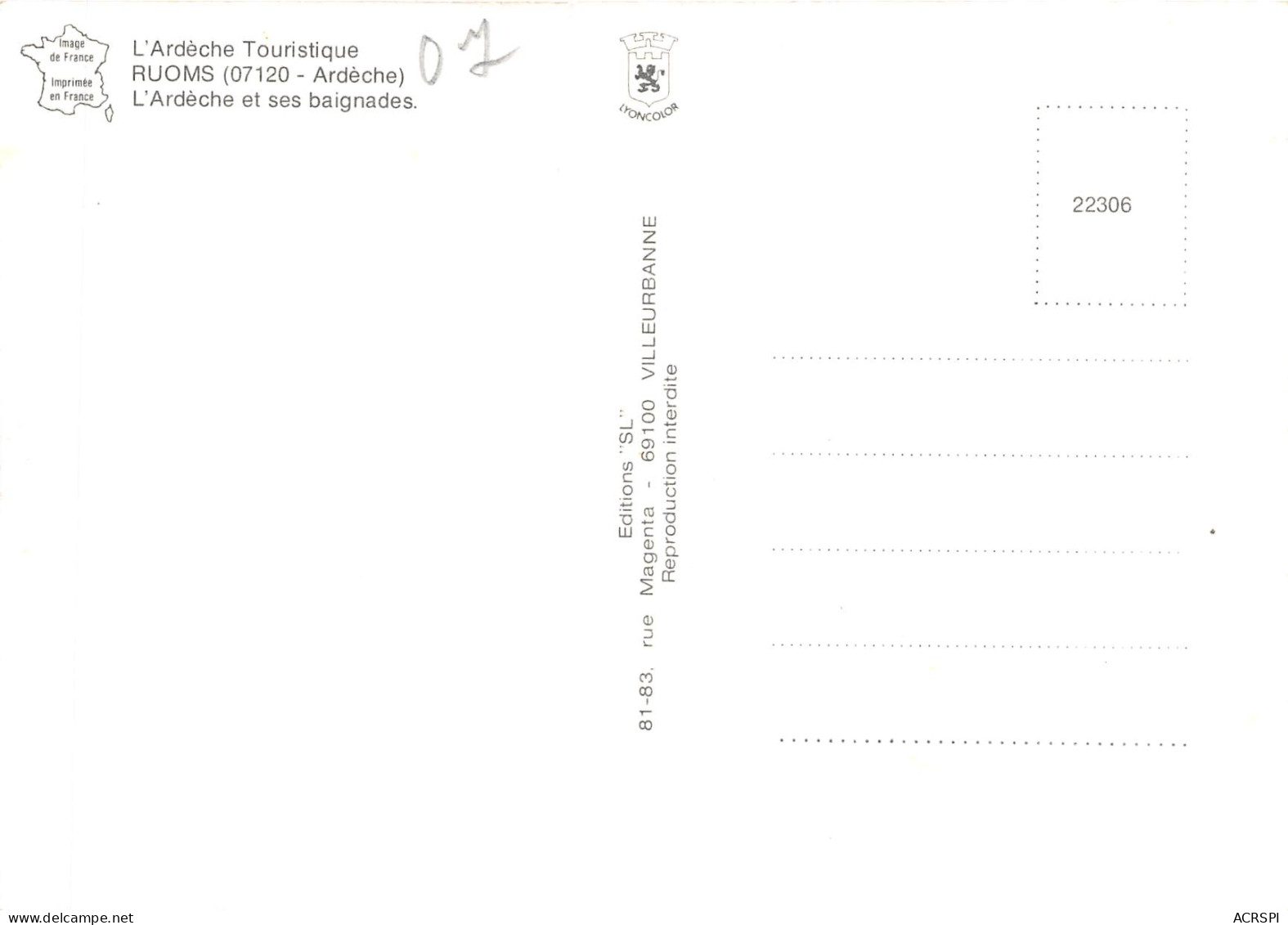 RUOMS L Ardeche Et Ses Baignades 28(scan Recto-verso) MB2359 - Ruoms