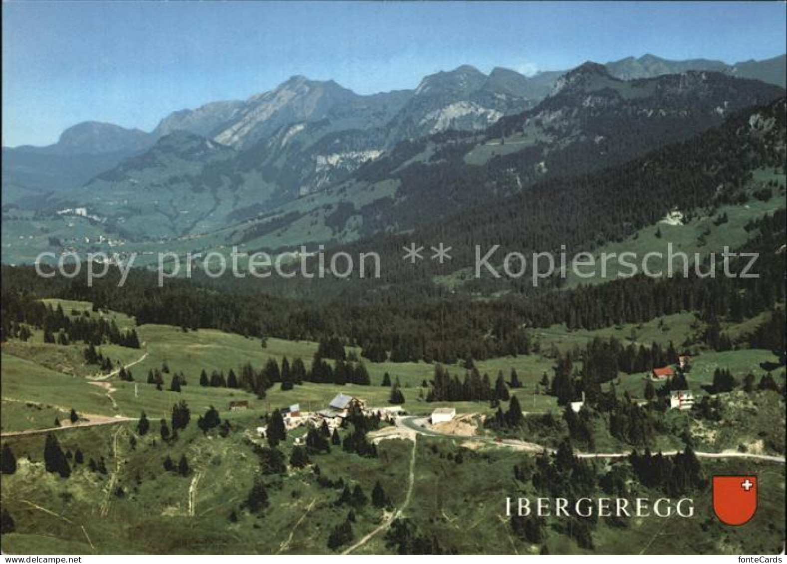 12507293 Ibergeregg Fliegeraufnahme Hotel Passhoehe Ibergeregg - Andere & Zonder Classificatie