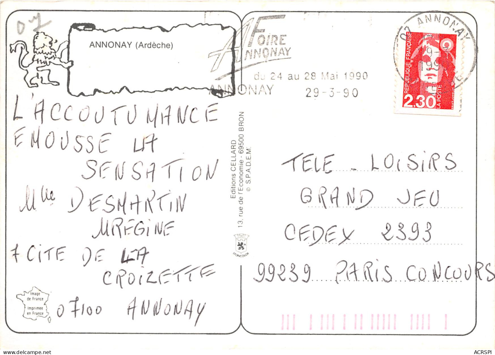 ANNONAY 20(scan Recto-verso) MB2360 - Annonay