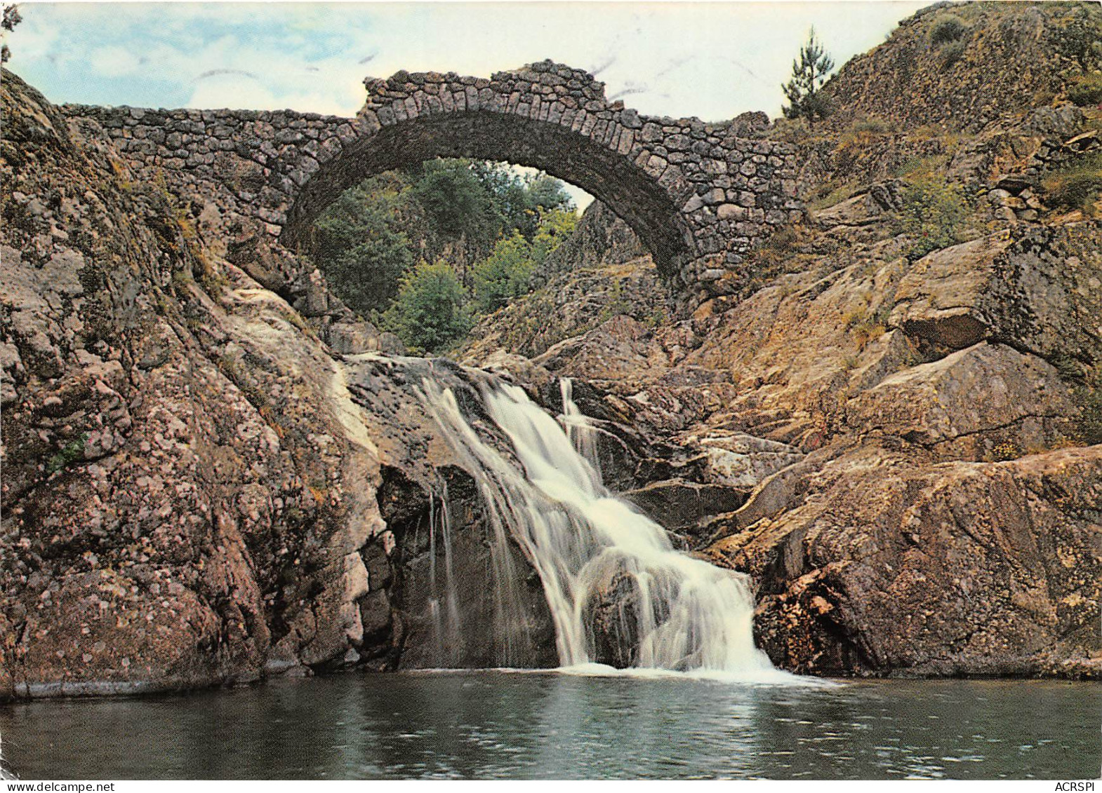 JAUJAC Pont Romain Sur La Vallee Du Lignon   23(scan Recto-verso) MB2360 - Aubenas