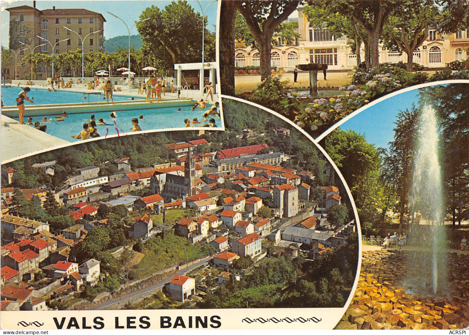 VALS LES BAINS La Piscine Le Casino Centre De La Ville Source Intermittente 11(scan Recto-verso) MB2363 - Vals Les Bains