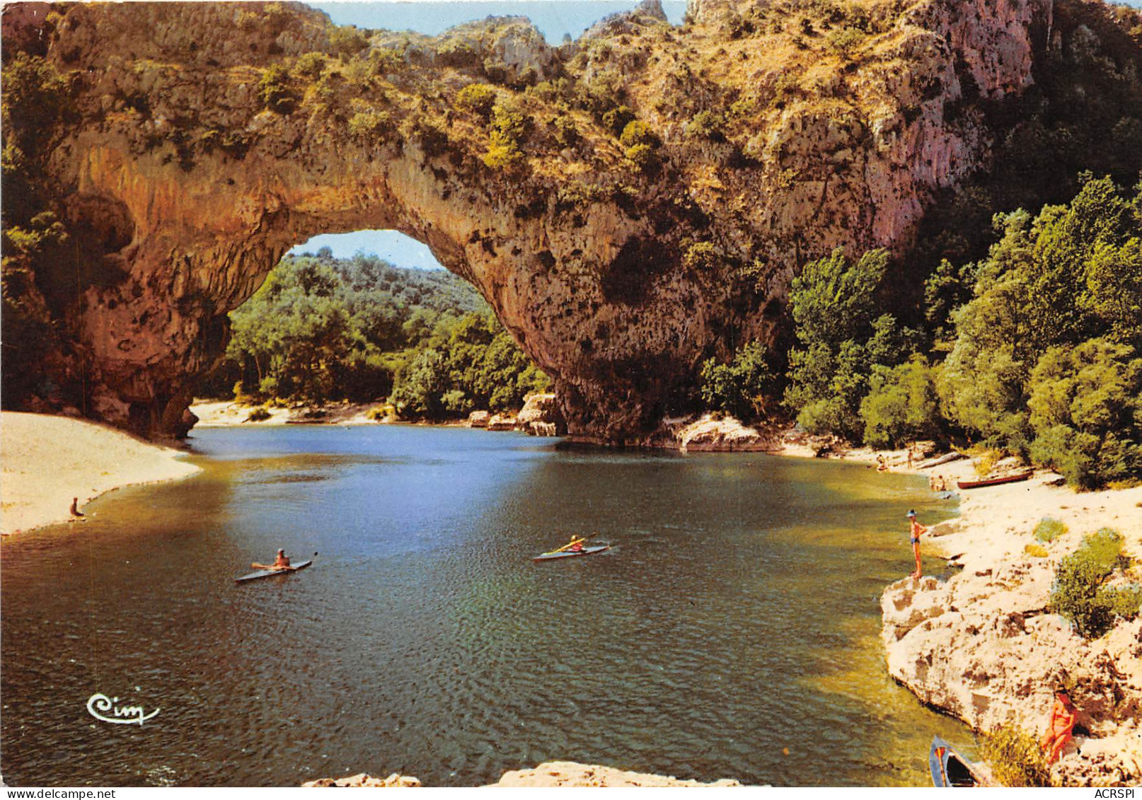 VALLON PONT D ARC Le Pont Naturel Merveille Geologique Creusee Par L Ardeche 18(scan Recto-verso) MB2363 - Vallon Pont D'Arc