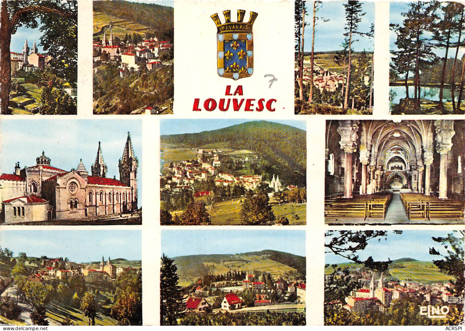 LA LOUVESC Pelerinage Et Centre De Tourisme Vue Generale Ecusson Du Vivarais 1(scan Recto-verso) MB2370 - La Louvesc