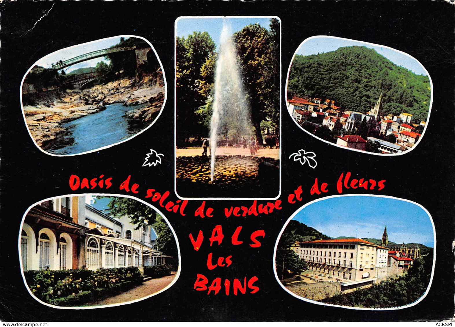 VALS LES BAINS La Volane La Source Intermittente L Eglise Le Casino Le Centre Diabetique 10(scan Recto-verso) MB2371 - Vals Les Bains